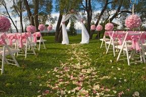 Wedding Ceremony Flowers Outside