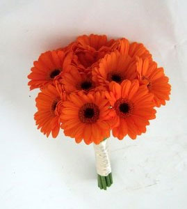 Brides Bouquet - Gerbera Daisy Orange