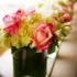 Row Of Vase Flower Arrangements