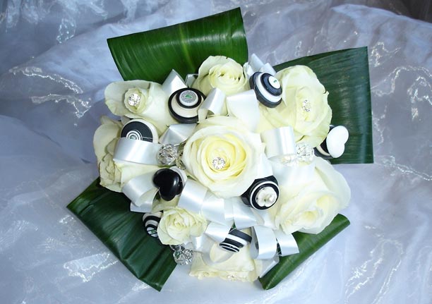 Bridal Bouquet - Buttons & Roses