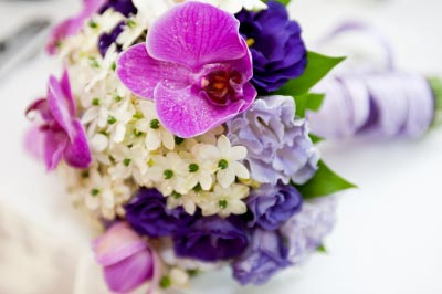 Magenta and Cream Bridal Bouquet