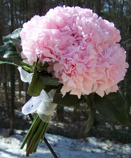 Pink Carnation Wedding Bouquet