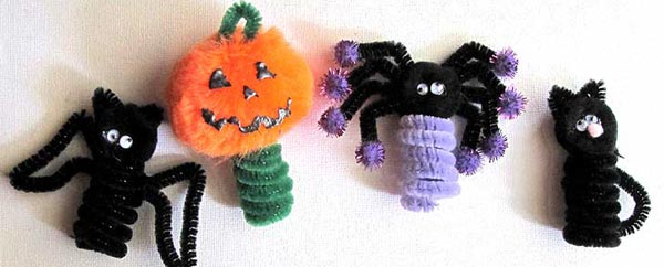 Halloween Party Ideas - Spider, Pumpkin & Black Cat Crafts