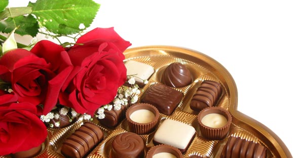 Valentines Day Flowers - Red Roses and Chocolates