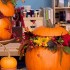 Halloween Pumpkin Flower Arrangement